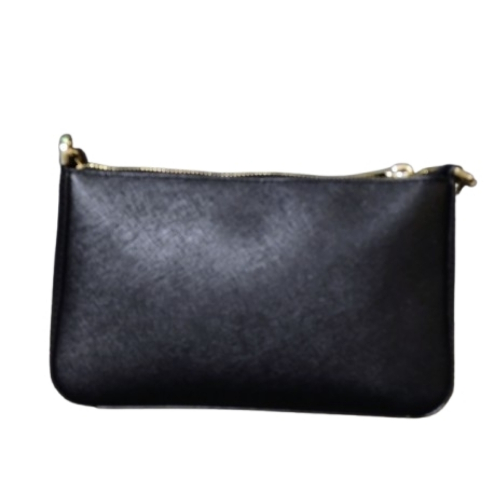 Michael Kors Jet Set Travel Medium Pouchette Crossbody Bag in Black - Picture 4 of 17